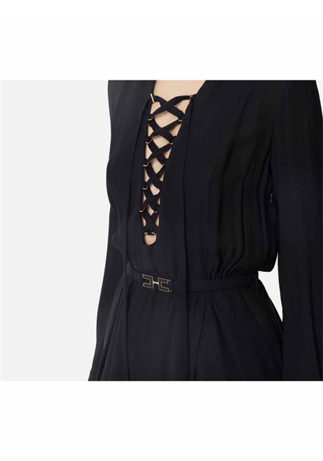 abito in georgette con lacci ELISABETTA FRANCHI | Abiti | AB76451E2110